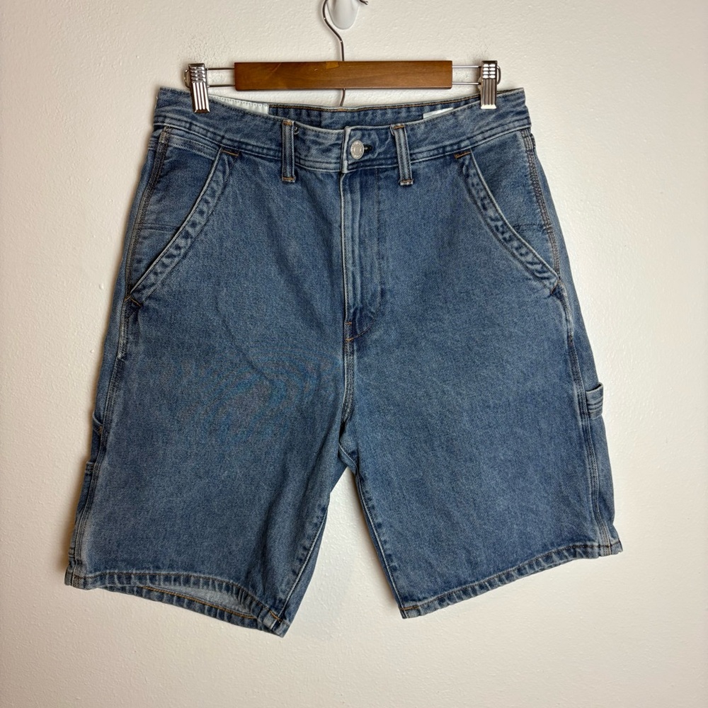 H&M Men’s Relaxed‎ Fit Medium Wash Carpenter Shorts Jorts Size 31